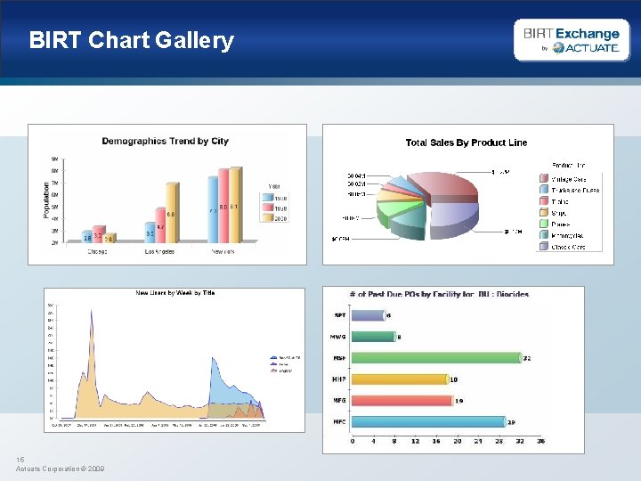 BIRT Chart Gallery 15 Actuate Corporation © 2009 
