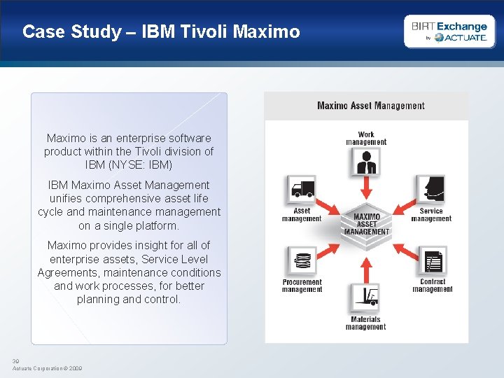 Case Study – IBM Tivoli Maximo is an enterprise software product within the Tivoli