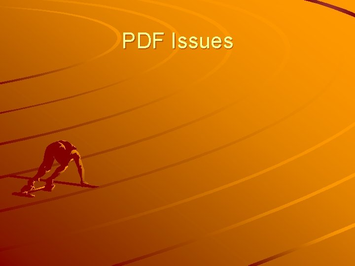 PDF Issues 