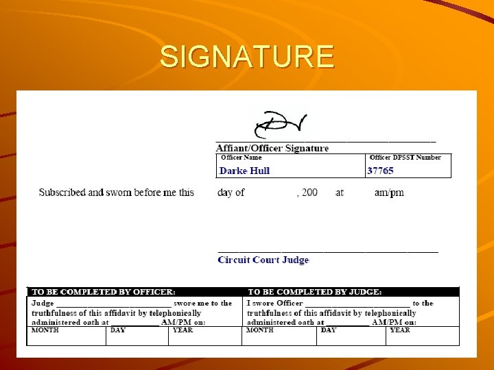 SIGNATURE 