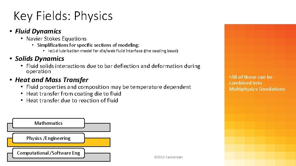 Key Fields: Physics • Fluid Dynamics • Navier Stokes Equations • Simplifications for specific