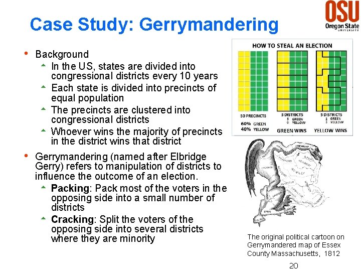 Case Study: Gerrymandering h Background 5 In the US, states are divided into congressional