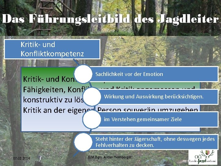 Kritik- und Konfliktkompetenz Sachlichkeit vor der Emotion Kritik- und Konfliktkompetenz umfasst die Fähigkeiten, Konflikte