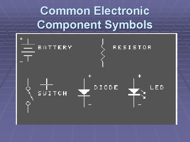 Common Electronic Component Symbols 