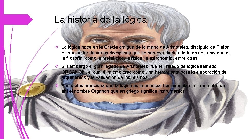 La historia de la lógica La lógica nace en la Grecia antigua de la