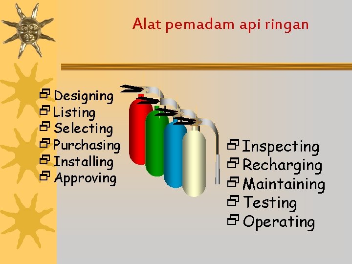 Alat pemadam api ringan 2 Designing 2 Listing 2 Selecting 2 Purchasing 2 Installing