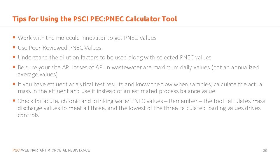 Tips for Using the PSCI PEC: PNEC Calculator Tool § Work with the molecule