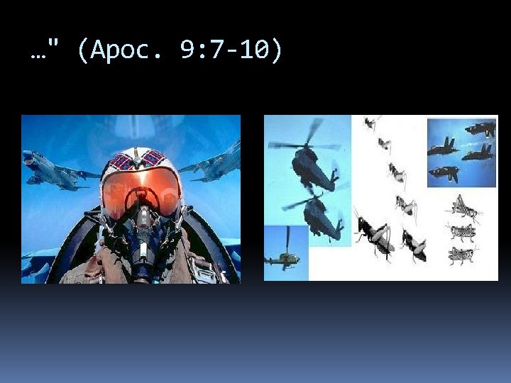…" (Apoc. 9: 7 -10) 