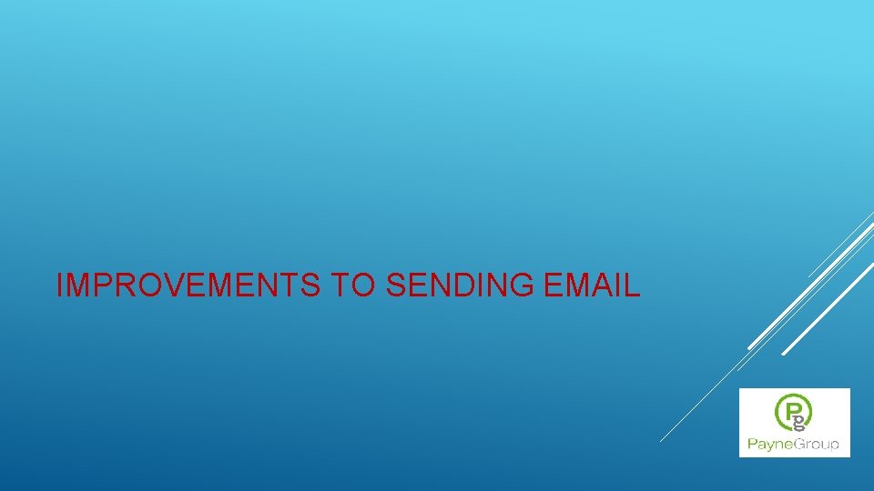 IMPROVEMENTS TO SENDING EMAIL 