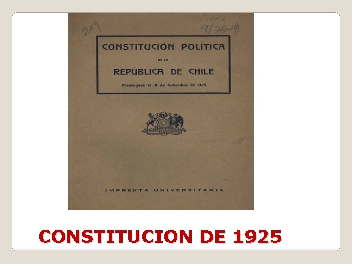 CONSTITUCION DE 1925 