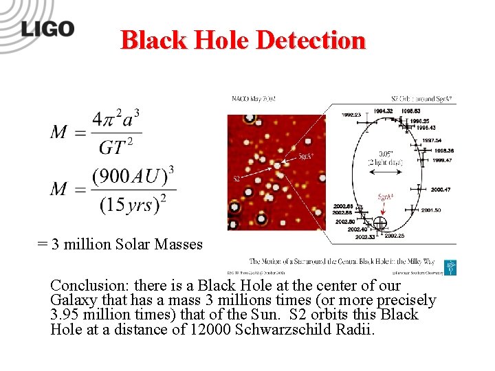 Black Hole Detection Credit: ESO PR Photo 23 c/02; ESO/European Organization for Astronomical Reseach