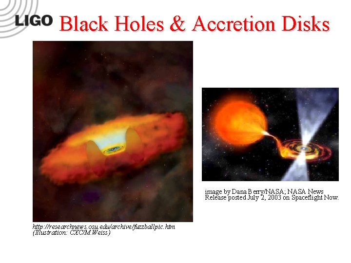 Black Holes & Accretion Disks image by Dana Berry/NASA; NASA News Release posted July