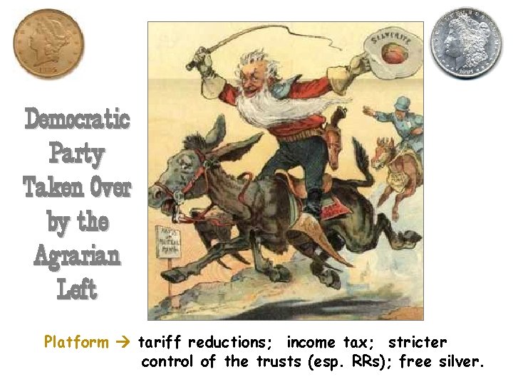 Democratic Party Taken Over by the Agrarian Left Platform tariff reductions; income tax; stricter