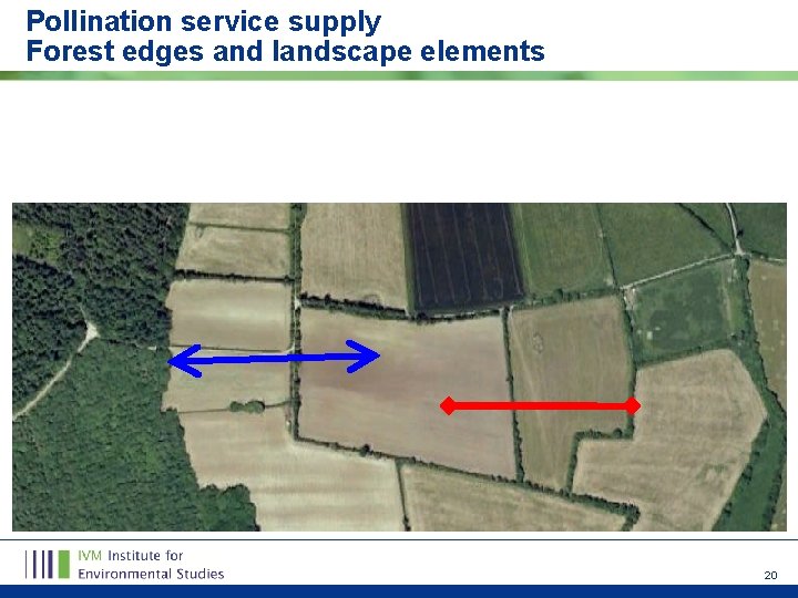 Pollination service supply Forest edges and landscape elements 20 