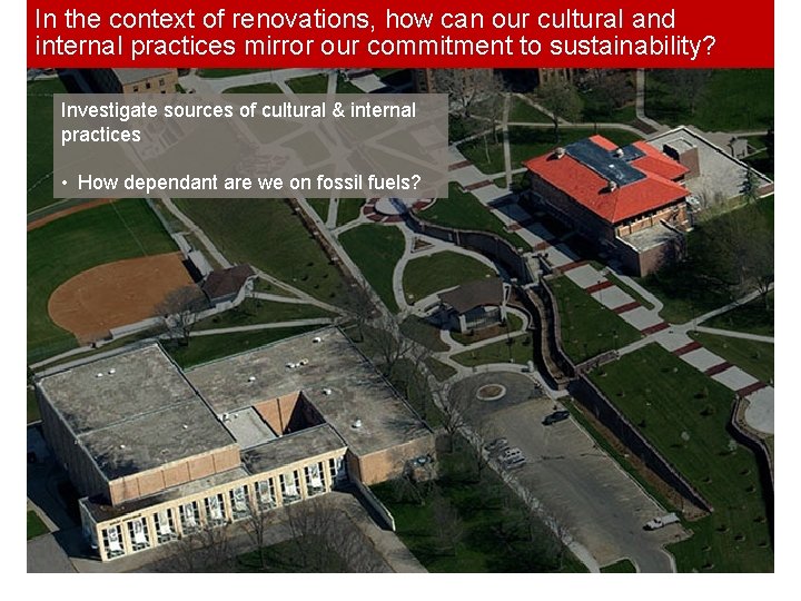 In the context of renovations, how can our cultural and internal practices mirror our