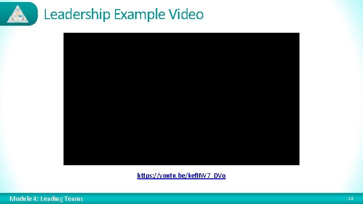 Leadership Example Video https: //youtu. be/kef. IIW 7_DVo Module 4: Leading Teams 14 