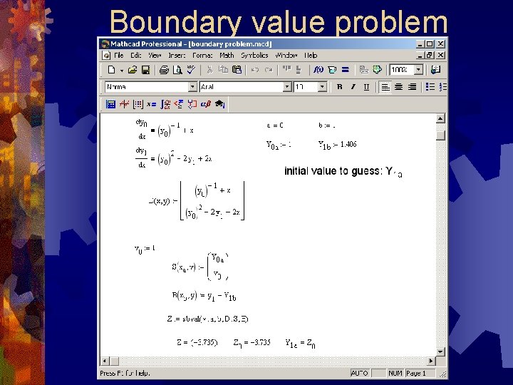 Boundary value problem 