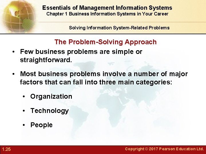 Essentials of Management Information Systems Chapter 1 Business Information Systems in Your Career Solving Essentials of Management Information Systems Chapter 1 Business Information Systems in Your Career Solving