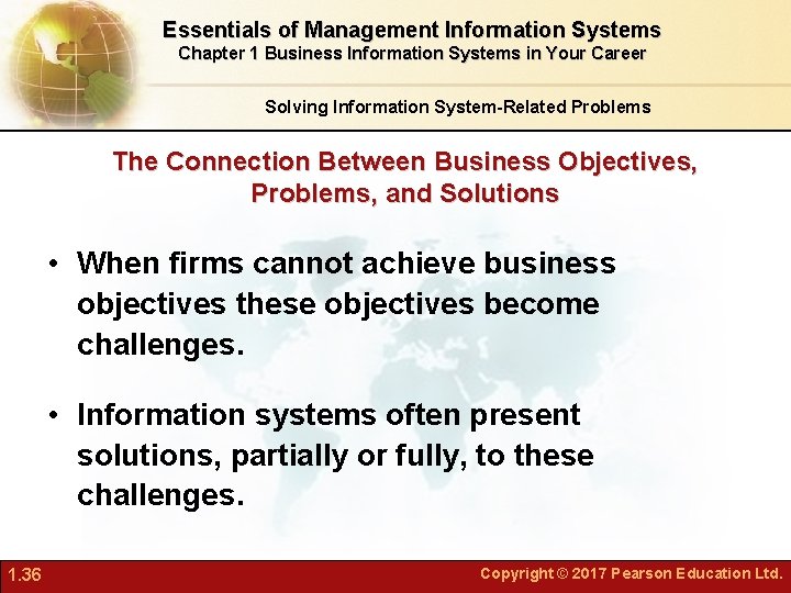 Essentials of Management Information Systems Chapter 1 Business Information Systems in Your Career Solving Essentials of Management Information Systems Chapter 1 Business Information Systems in Your Career Solving