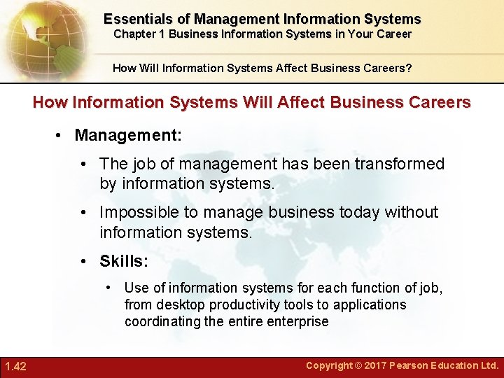 Essentials of Management Information Systems Chapter 1 Business Information Systems in Your Career How Essentials of Management Information Systems Chapter 1 Business Information Systems in Your Career How