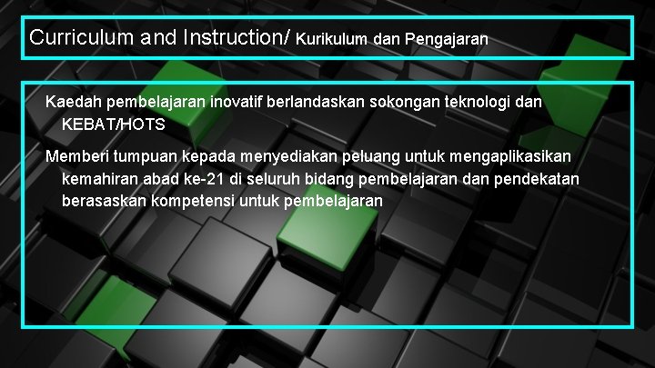 Curriculum and Instruction/ Kurikulum dan Pengajaran Kaedah pembelajaran inovatif berlandaskan sokongan teknologi dan KEBAT/HOTS