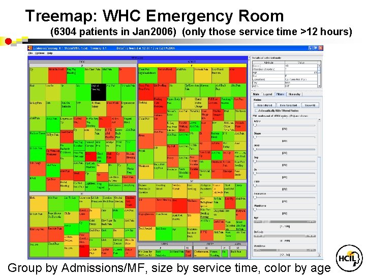 Treemap: WHC Emergency Room (6304 patients in Jan 2006) (only those service time >12