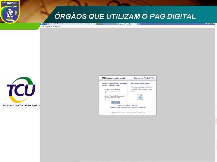 ÓRGÃOS QUE UTILIZAM O PAG DIGITAL ECCD 2008 