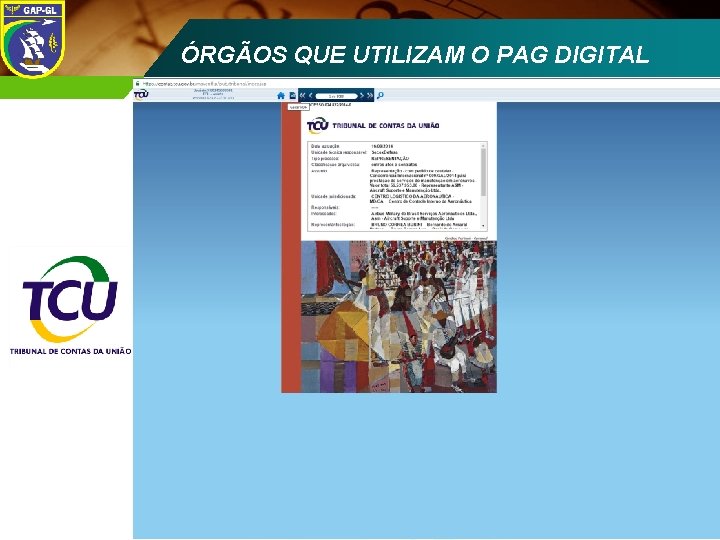 ÓRGÃOS QUE UTILIZAM O PAG DIGITAL ECCD 2008 