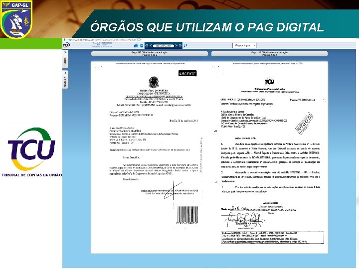 ÓRGÃOS QUE UTILIZAM O PAG DIGITAL ECCD 2008 