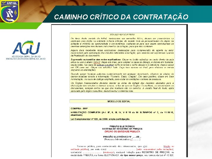 CAMINHO CRÍTICO DA CONTRATAÇÃO ECCD 2008 