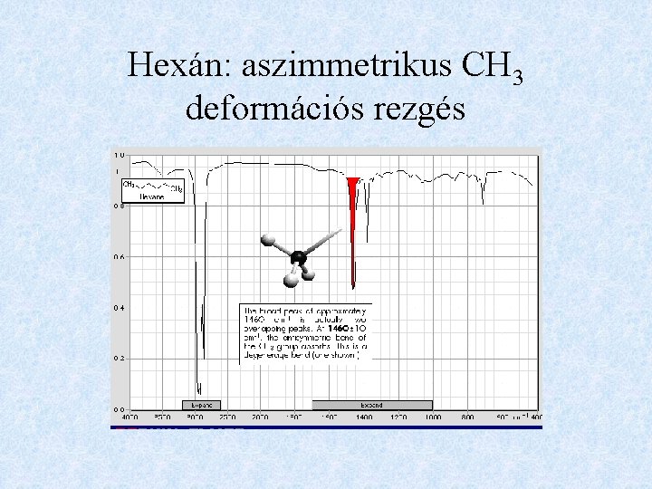 Hexán: aszimmetrikus CH 3 deformációs rezgés 