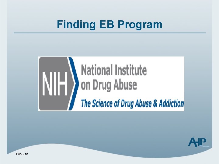 Finding EB Program PAGE 55 