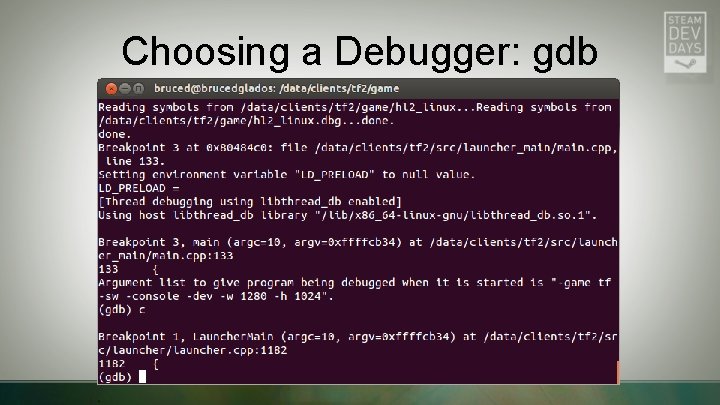 Choosing a Debugger: gdb 