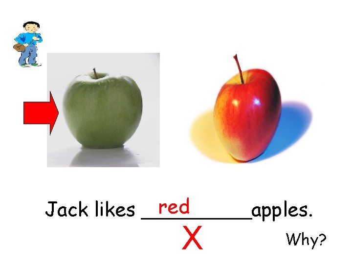 red Jack likes _____apples. X Why? 