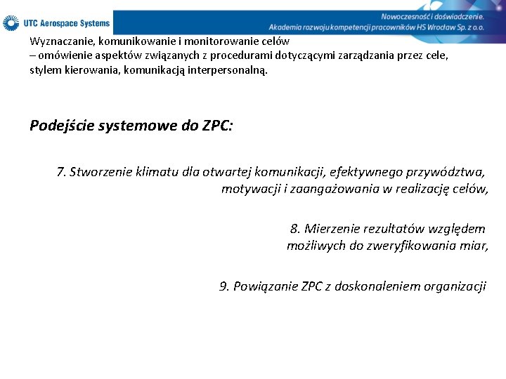 Wyznaczanie, komunikowanie i monitorowanie celów – omówienie aspektów związanych z procedurami dotyczącymi zarządzania przez