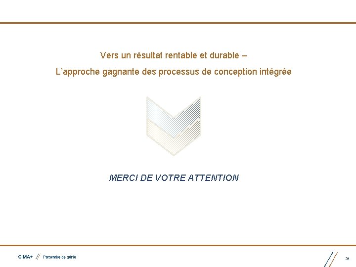 Vers un résultat rentable et durable – L’approche gagnante des processus de conception intégrée