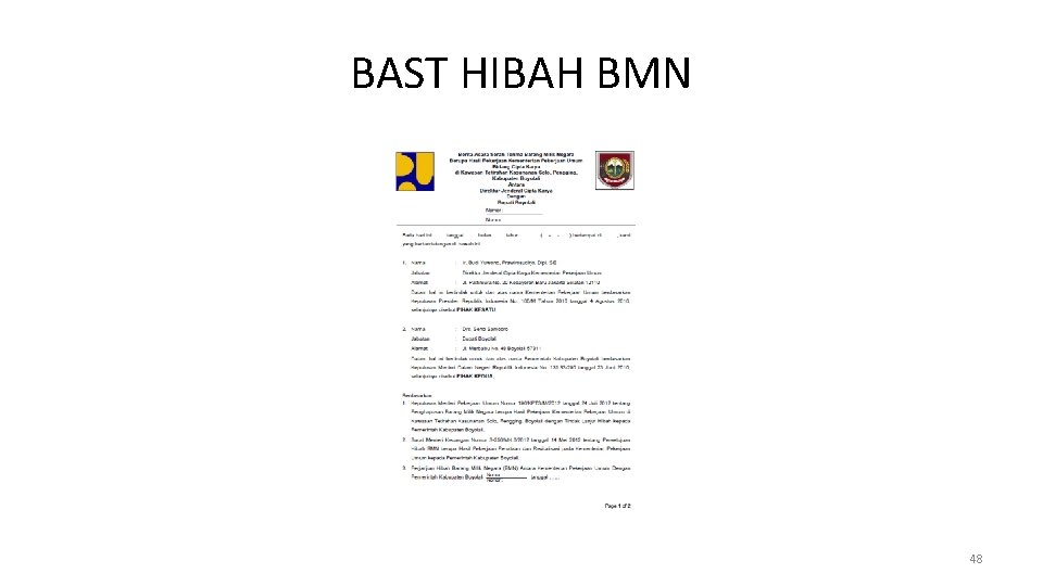 BAST HIBAH BMN 48 