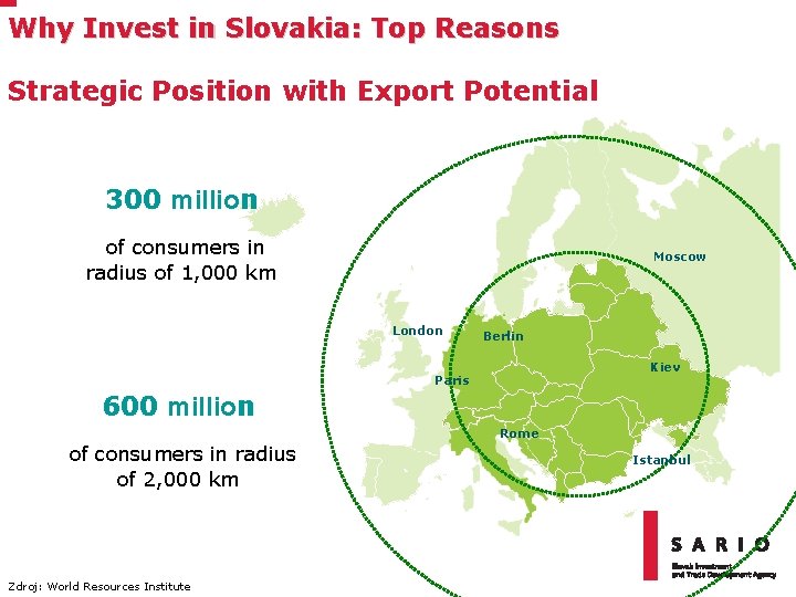 Why Invest in Slovakia: Top Reasons Strategic Position with Export Potential 300 million of