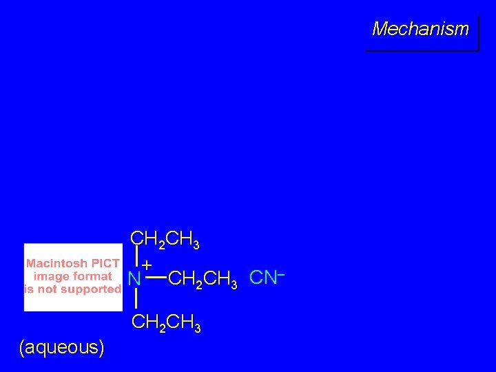 Mechanism CH 2 CH 3 + N CH 2 CH 3 CN– CH 2