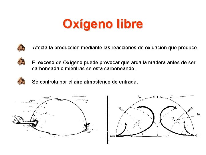 Oxígeno libre Afecta la producción mediante las reacciones de oxidación que produce. El exceso