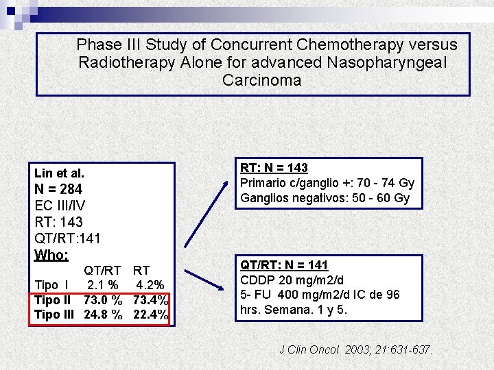 Phase III Study of Concurrent Chemotherapy versus Radiotherapy Alone for advanced Nasopharyngeal Carcinoma Lin