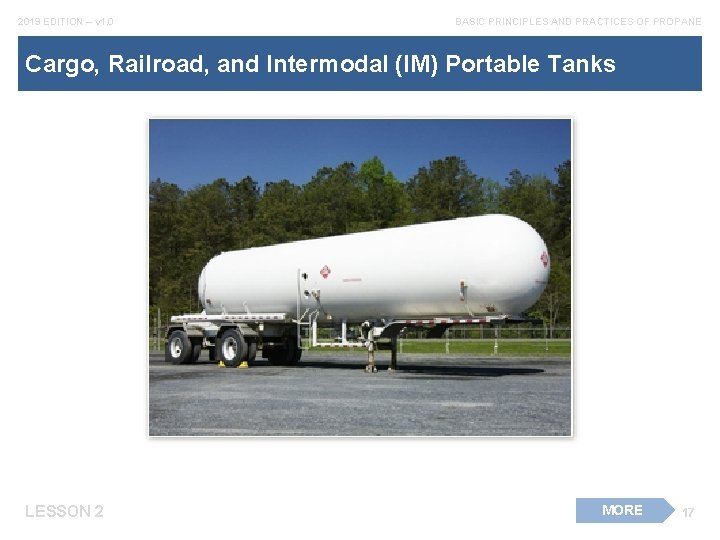 2019 EDITION – v 1. 0 BASIC PRINCIPLES AND PRACTICES OF PROPANE Cargo, Railroad,