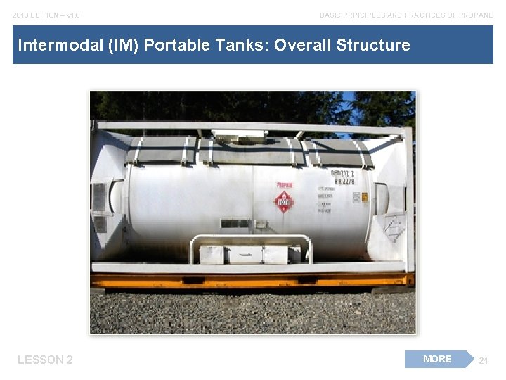 2019 EDITION – v 1. 0 BASIC PRINCIPLES AND PRACTICES OF PROPANE Intermodal (IM)