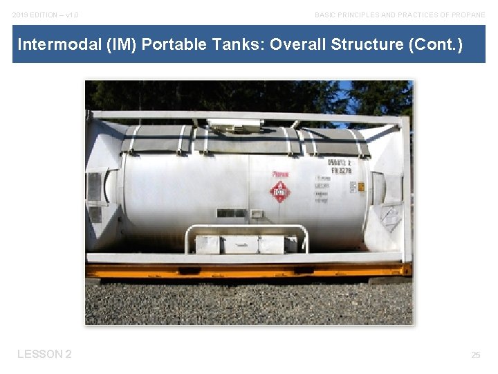 2019 EDITION – v 1. 0 BASIC PRINCIPLES AND PRACTICES OF PROPANE Intermodal (IM)