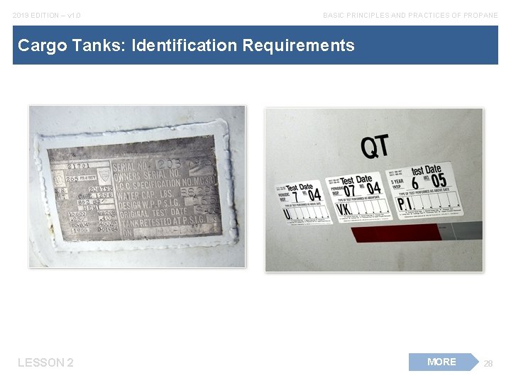 2019 EDITION – v 1. 0 BASIC PRINCIPLES AND PRACTICES OF PROPANE Cargo Tanks: