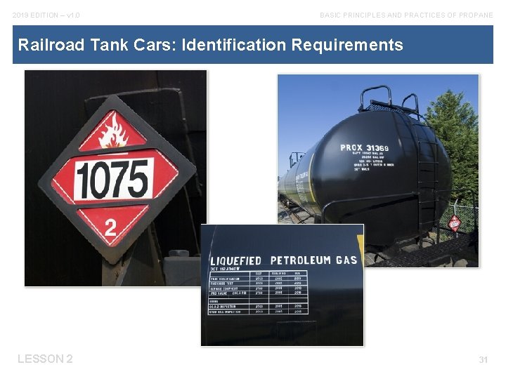 2019 EDITION – v 1. 0 BASIC PRINCIPLES AND PRACTICES OF PROPANE Railroad Tank
