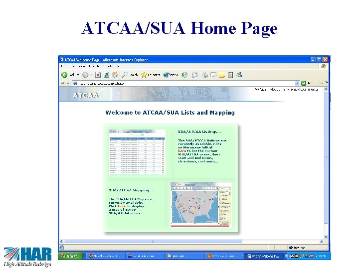 9 ATCAA/SUA Home Page 