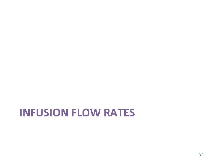 Important Calculation Concepts INFUSION FLOW RATES 37 