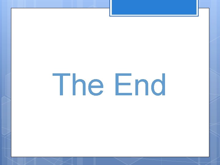 The End 