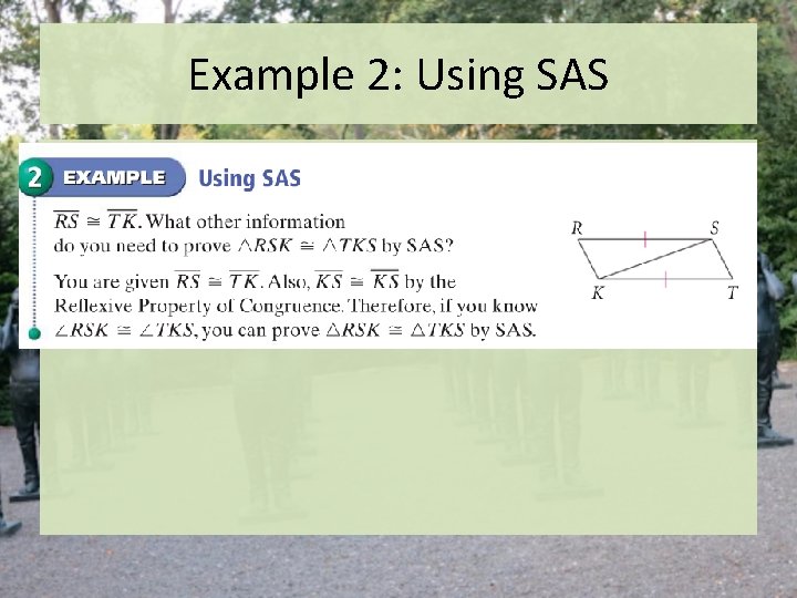 Example 2: Using SAS Example 2: Using SAS